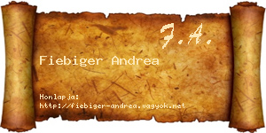 Fiebiger Andrea névjegykártya